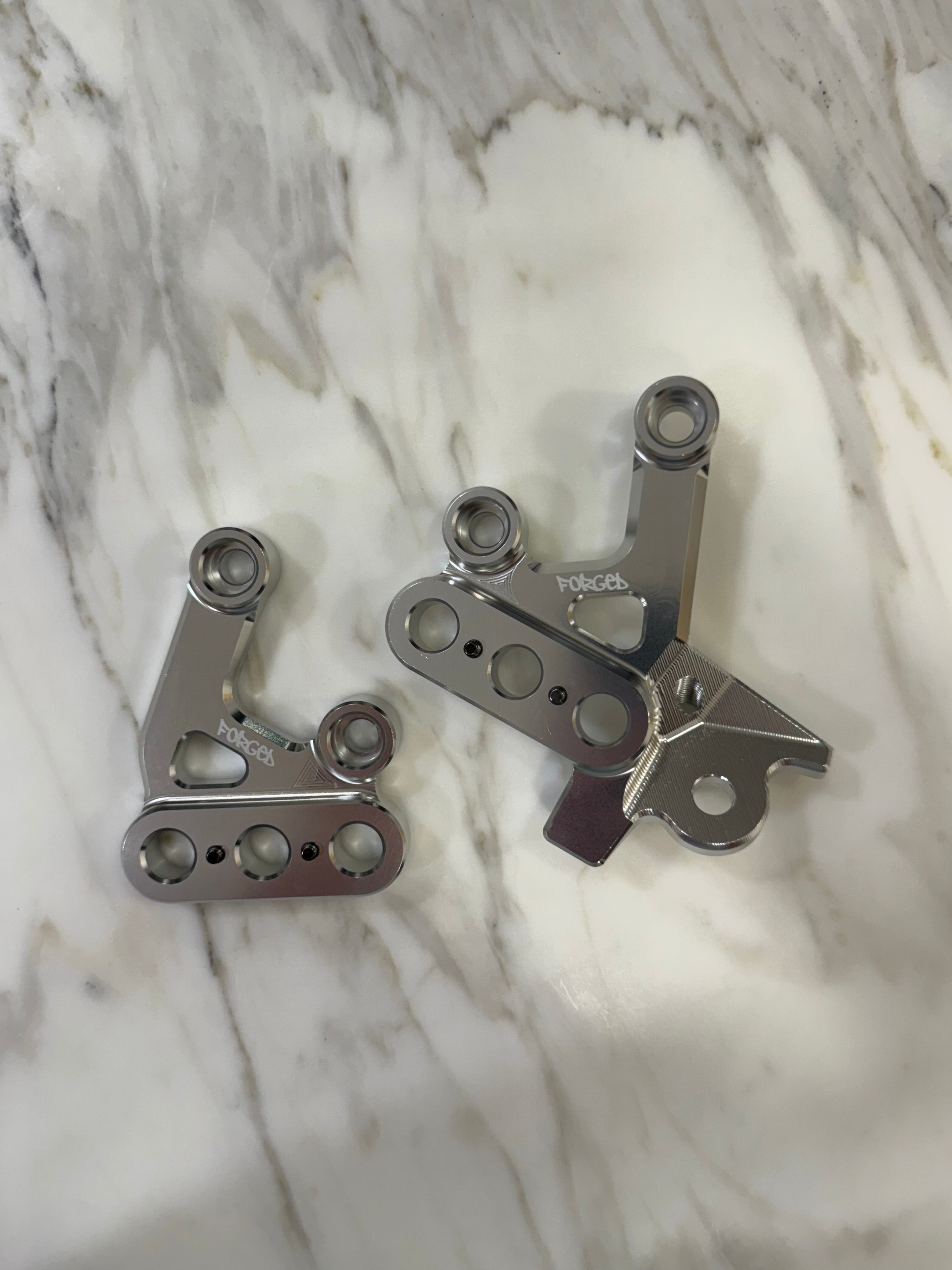 Chrome Silver Foot Peg Brackets for Sur-Ron Light Bee X & E-Ride Pro – Heavy Duty Upgrade