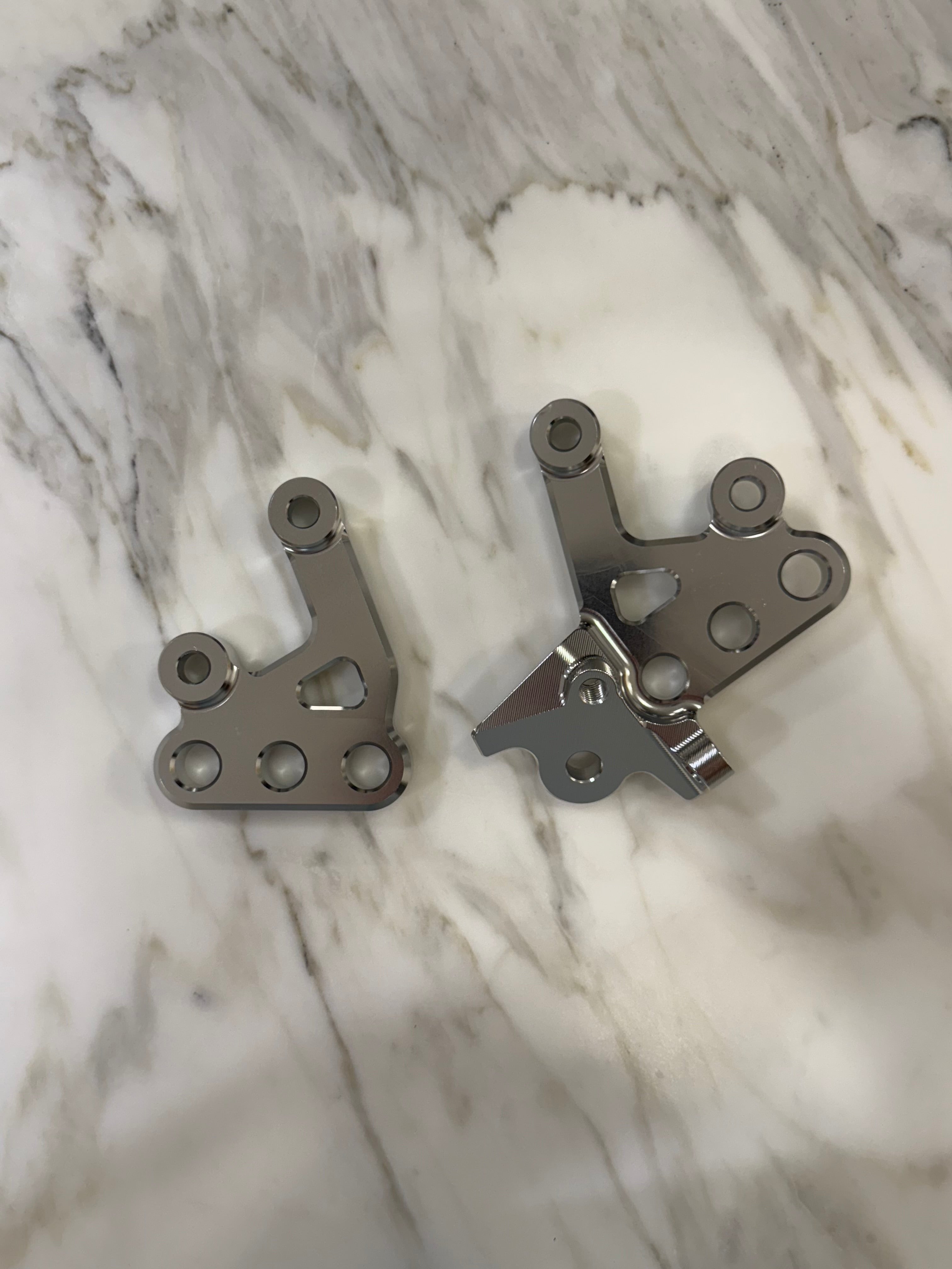 Chrome Silver Foot Peg Brackets for Sur-Ron Light Bee X & E-Ride Pro – Heavy Duty Upgrade